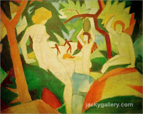 Bathing Women, August Macke painting